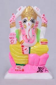 Badgoti Handicrafts Marble Ganesh Statue for Home & Office Temple 6.5 ...
