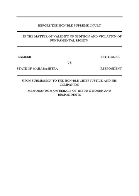Moot Court Case Study: Sedition & Fundamental Rights (Law 101) - Studocu