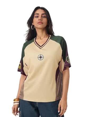 Buy The Souled Store Musaafir: Women and Girls Short Sleeves V-Neck ...