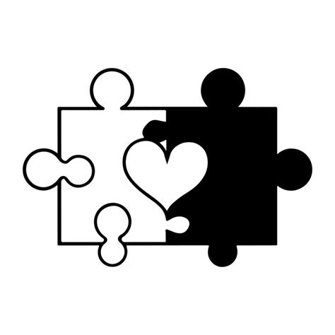 Heart puzzle symbol of unity compatibility | Premium AI-generated vector