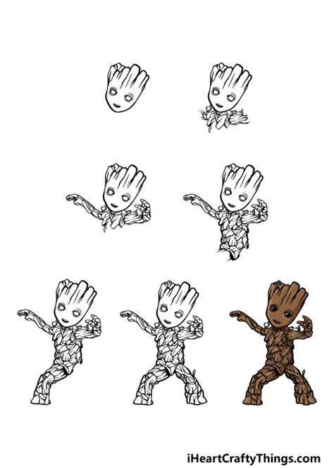 Image result for Step by Step Drawing Baby Groot