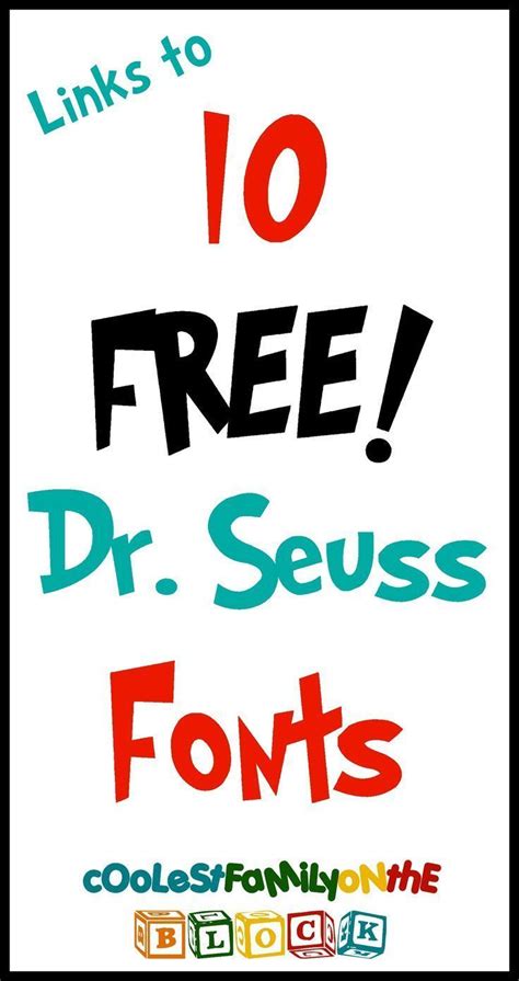 Free dr seuss fonts links - Artofit
