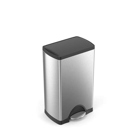 simplehuman 38L classic rectangular step can with plastic lid product ...