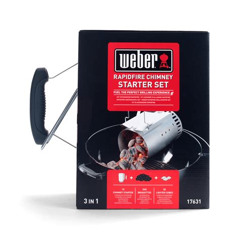 Rapidfire Chimney Starter Set | Charcoal Briquettes and Accessories ...