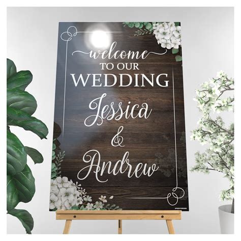 Rustic Wedding Sign Custom Wooden Wedding Welcome Sign Rustic Wedding ...