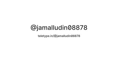 @jamalludin08878 — Teletype