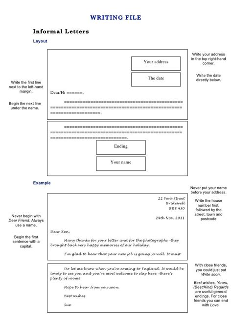 Informal Letter Writing Samples 的图像结果