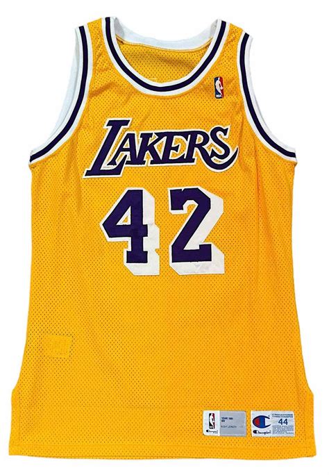 1991-92 James Worthy LA Lakers Game-Used Home Jersey - Grey Flannel ...
