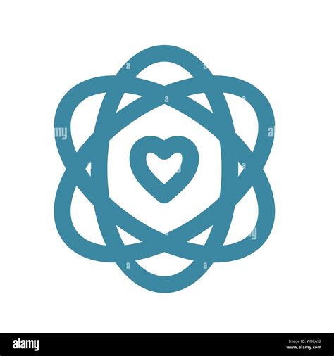 Core Values Icon w Ovals and Heart to signify common belief system ...
