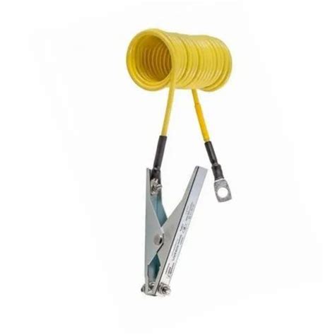 Spiral earthing cable - 2m 1 Core Steel Crocodile Earthing Clamp And ...