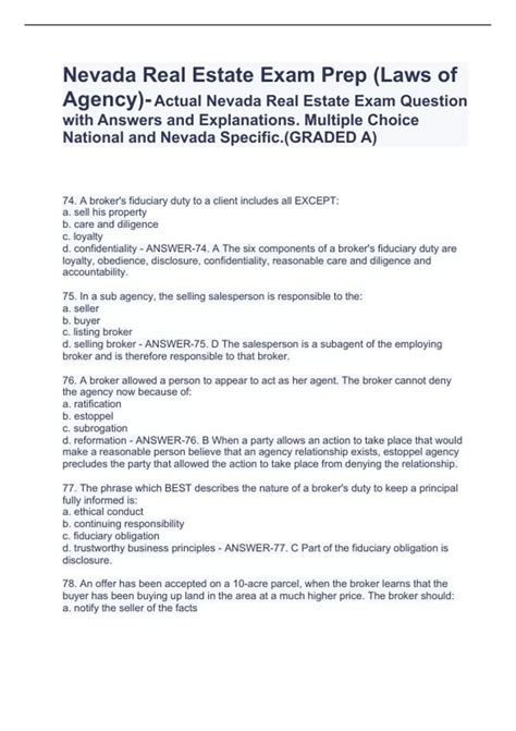 Nevada Real Estate Exam Pack 2023(GRADED A) - Stuvia US