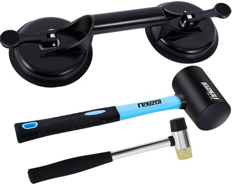 LOZAGU Floor Gap Fixer Tool Set with Aluminium Suction Cup & Rubber ...
