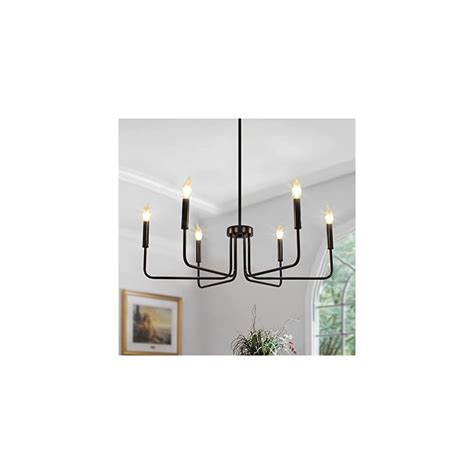 Rviezza 6 Light Black Chandelier Modern Farmhouse Chandelier India | Ubuy