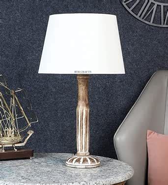 Buy BTR CRAFTS Vintage Wooden Table Lamp, Side Table lamp for Bedroom ...