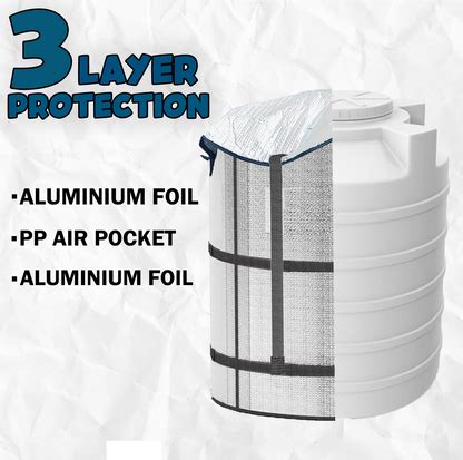 Water Tank Insulation Cover 100% Working | 3 Layer Cover, Sizes 500-12 ...