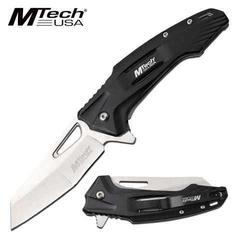 Everyday Carry Mtech Pocket Knife Spring Assisted Black Hand