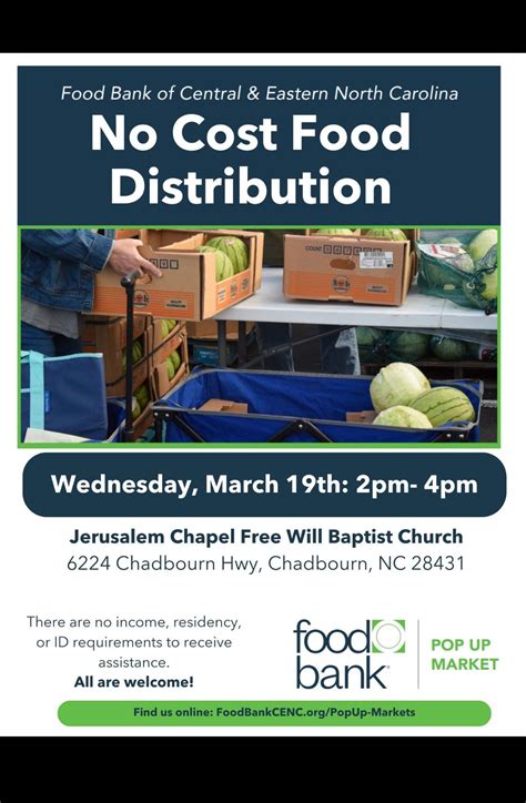 Community Food Distribution, 6224 Chadbourn Hwy, Chadbourn, NC, 19 ...