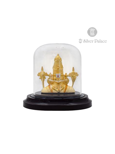 Gold Polish Venkateswara God Idol For Gift – Lord Balaji Statue For ...