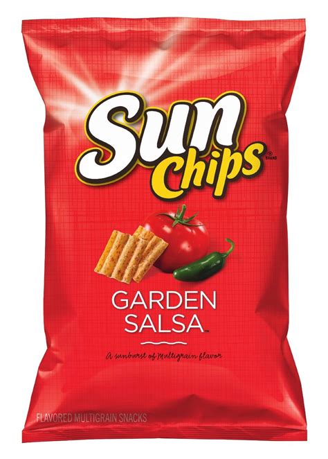 Frito Lay, Sun Chips, Garden Salsa, Multi-Grain Snacks, 7oz Bag (Pack ...