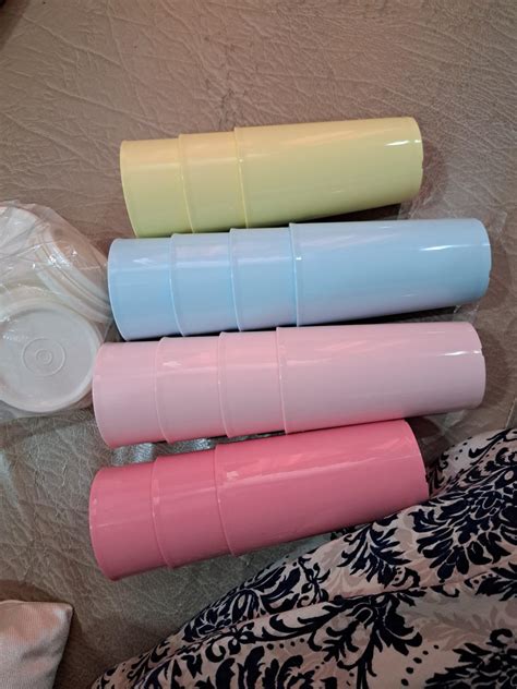 Buy Tupperware Rainbow Plastic Tumbler Set, Multicolour, 340ml, Set of ...