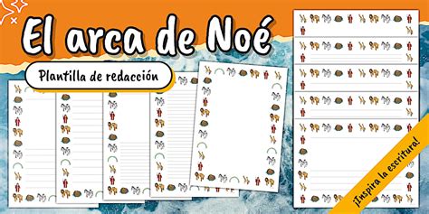 Plantilla de redacción: El arca de Noé - Twinkl
