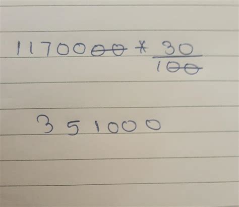 30 Percentage of this amount 1170000 will be? - Brainly.in