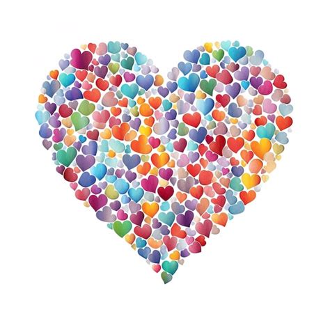 Colorful heart clip art | Premium AI-generated image