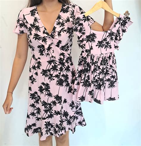 Mommy & Me Dresses - Pink Palm - Tiny Tots Kids