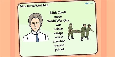 Edith Cavell Word Mat