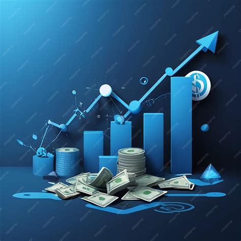 A diagram of money and a graph with the word financial on it | Premium ...