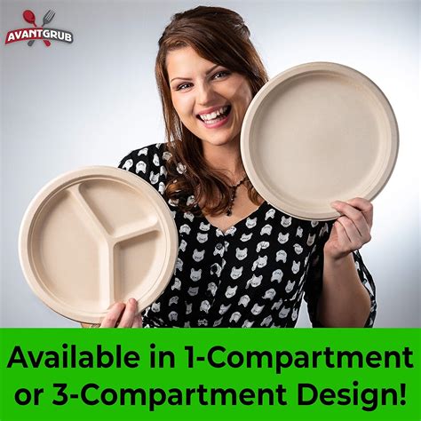 Buy Restaurant-Grade, Biodegradable 10 Inch 3-Compartment Plates. Bulk ...
