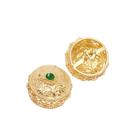 Angirasa Green Raised Studs – Ahilya Jewels