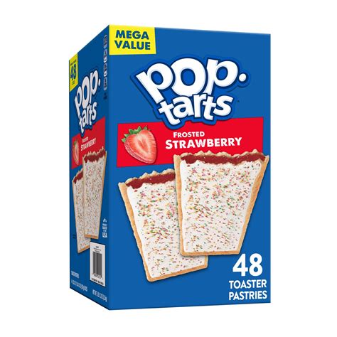 Pop-Tarts Frosted Strawberry Toaster Pastries, Shelf-Stable, Ready-to ...