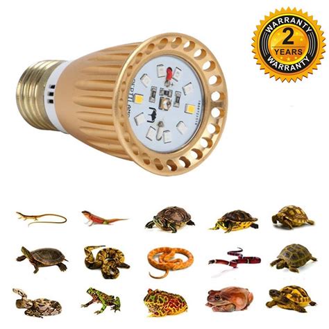 QSLQYB 3W UVB Reptile Light,Led Reptile Light UVA UVB Lamp for Turtle ...
