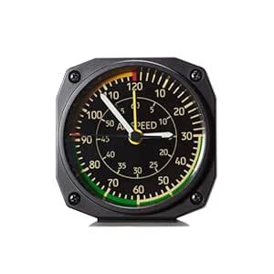 Buy 1UTech Alarm Clock with Aircraft Cockpit Instrument Face (Airspeed ...