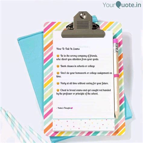 How To Fail In Exams 😛 ... | Quotes & Writings by Naina Jani | YourQuote