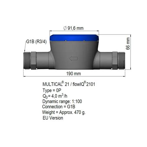 BIM objects - Free download! MULTICAL®21/flowIQ®2101, Q3 4,0 m³/h, G1B ...