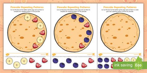 👉 Pancake Day Circular Repeating Patterns Activity | Twinkl