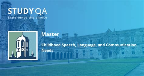 StudyQA — Master: Childhood Speech, Language, and Communication Needs ...