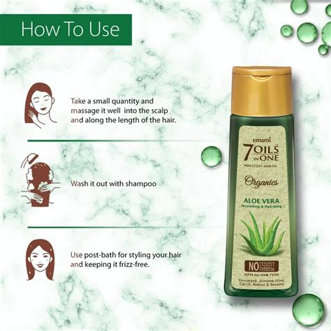 Buy Emami 7 Oils In One Organics Aloe Vera Hair Oil for Hair Nourishing ...