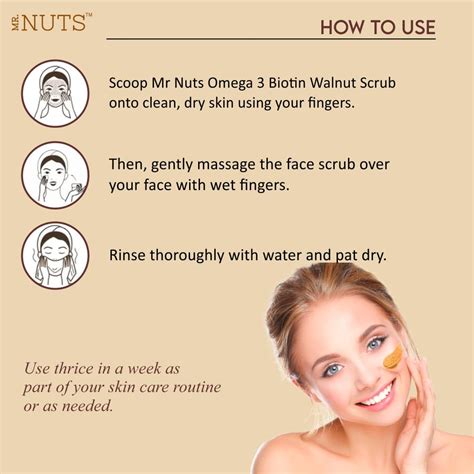 Mr. Nuts Omega 3 Biotin Walnut Scrub With Juglans Grain Seed