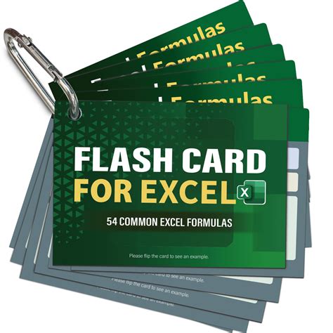 Buy Excel Formulas Cards, Laminated Excel Cheat Sheet with Shortcuts ...