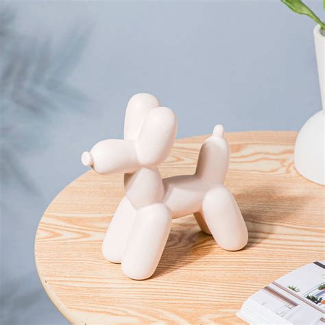 Balloon Dog Ceramic Showpiece Off White Online - Premium Decor Object ...