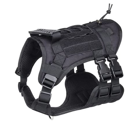 FYA Tactical Dog Harness for Medium Large Dogs No Pull, Military Dog ...