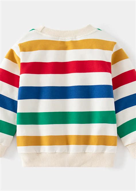 Shop Online Boys Multi Coloured Full-Sleeve Stripe Print Sweatshirt at ₹569