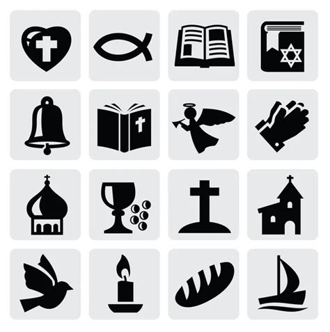 Christian religious signs and symbols — Stock Vector © Krisdog #25059663