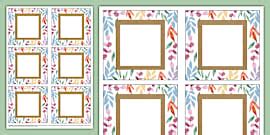 Colourful Botanical-Themed Editable Tray Labels