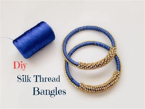 How to make silk thread designer bangles||Making Silk thread fancy bangles - YouTube | Thread ...