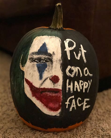 painted joker pumpkin