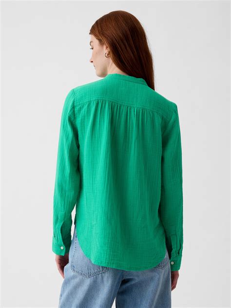 Crinkle Gauze Shirt | Gap